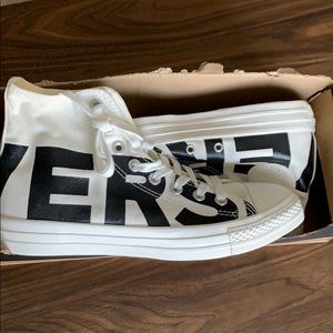 White Converse hi-tops
